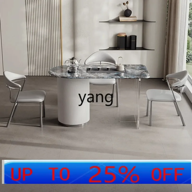 

LMM small apartment tea table household living room office integrated modern simple tea table