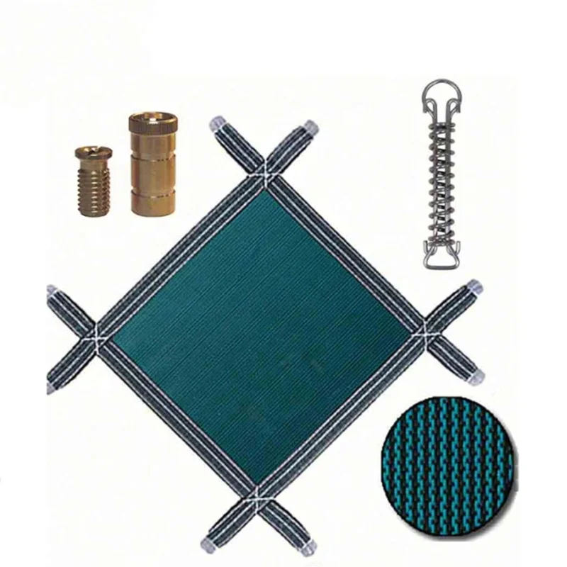 Todos los tamaños, cubierta rectangular de alta resistencia para piscina de seguridad sobre el suelo, cubierta de invierno, malla de PVC HDPE, cubierta impermeable para piscina