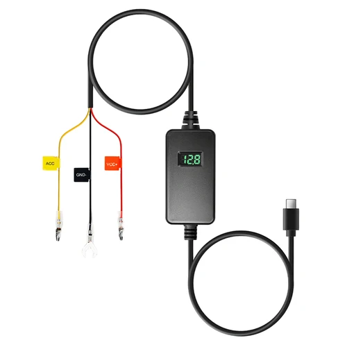 Imagen 2 del producto Kit de cables duros 70mai UP06 ajustable 70mai UP03 Kit de cables duros para estacionamiento interfaz tipo C Cable de vigilancia de estacionamiento 24H 70mai UP06