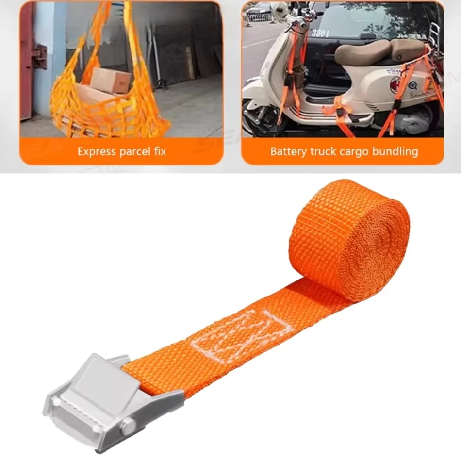 3/4/6m Zinc Alloy Pressure Buckle Pallet Cargo Straps Luggage Fixed Car Fixed Tightener Tensioner Straps Tie-Down Belt