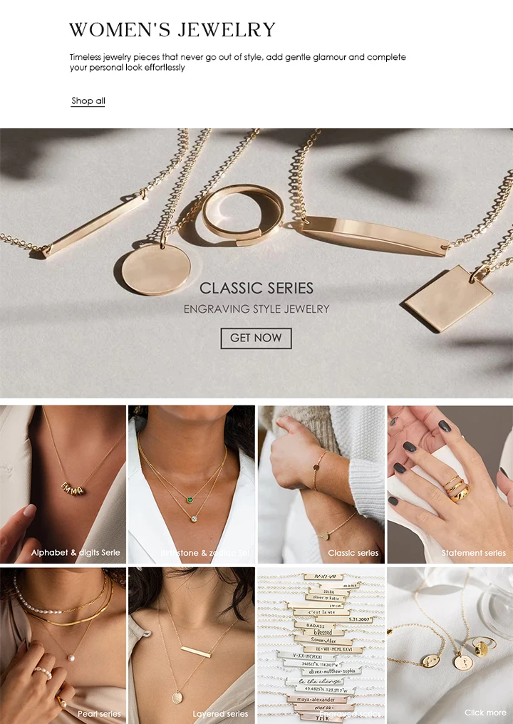 EMANCO Customized Stainless Steel Name Necklace Custom Personalized Letter Choker Necklace Pendant Nameplate Gift Dropshipping