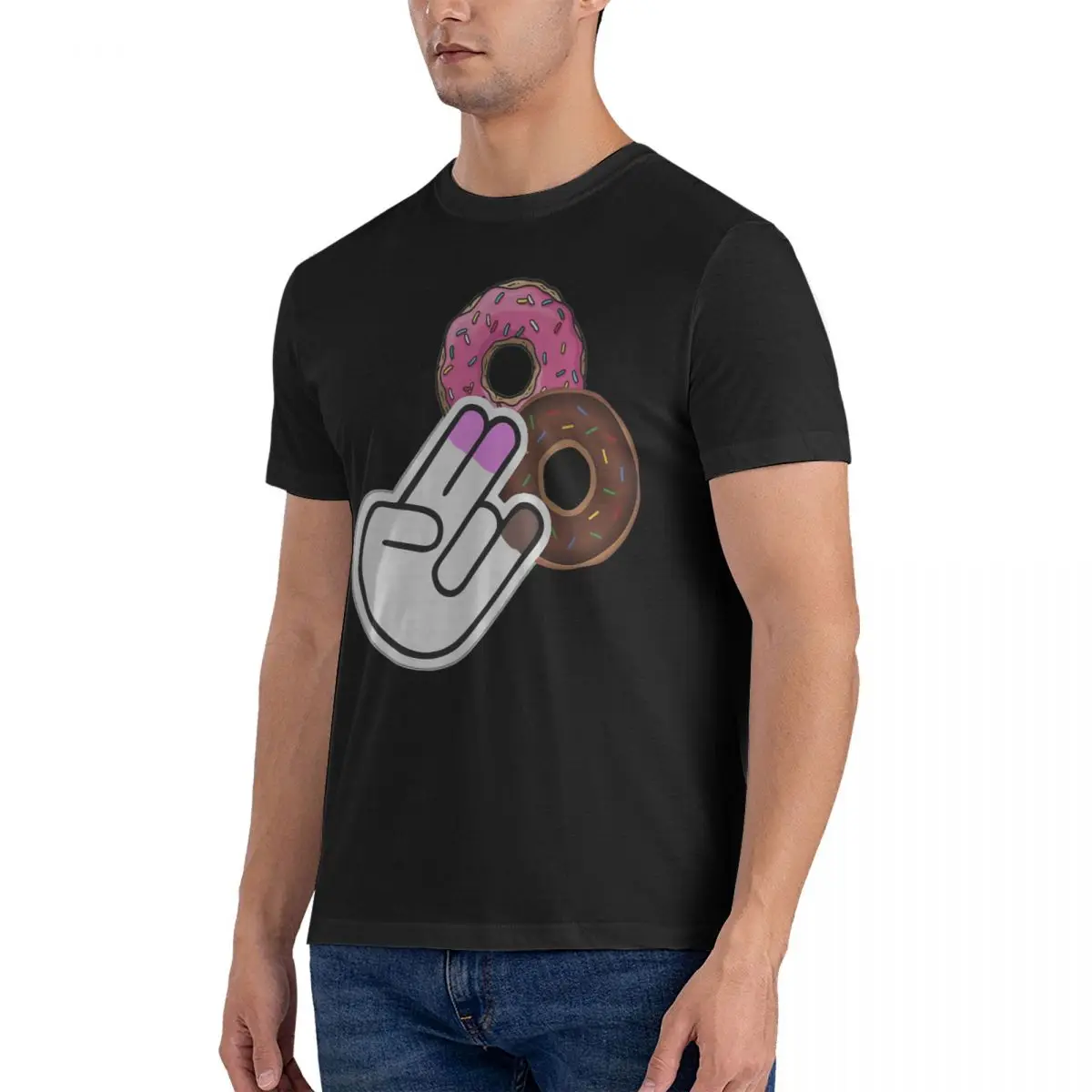 Men Donut Lover Dirty Joke - 2 Pink Fingers 1 Stink Finger T Shirt 2 In The 1 In The Stink I Sex Pure Cotton Clothing Unique