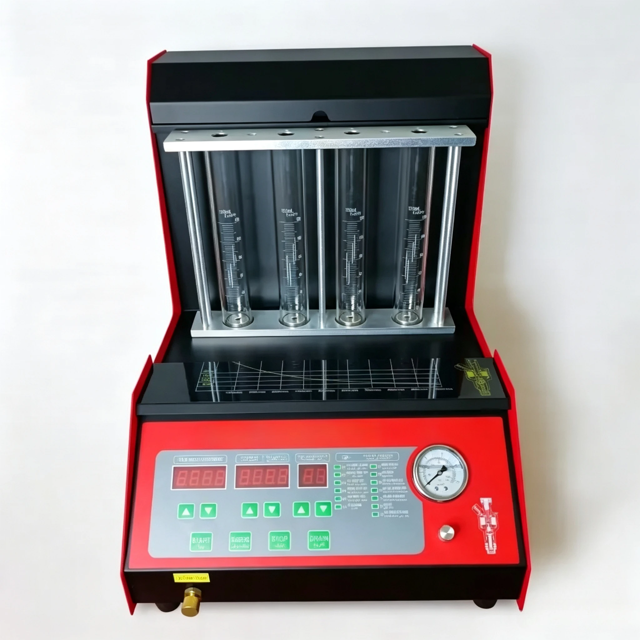 Professional Fuel Injector Analyzer Cleaner BC-4H for 4 Cylinders 4 Injectors Simultaneous for 4L Tank Capacity On-Car