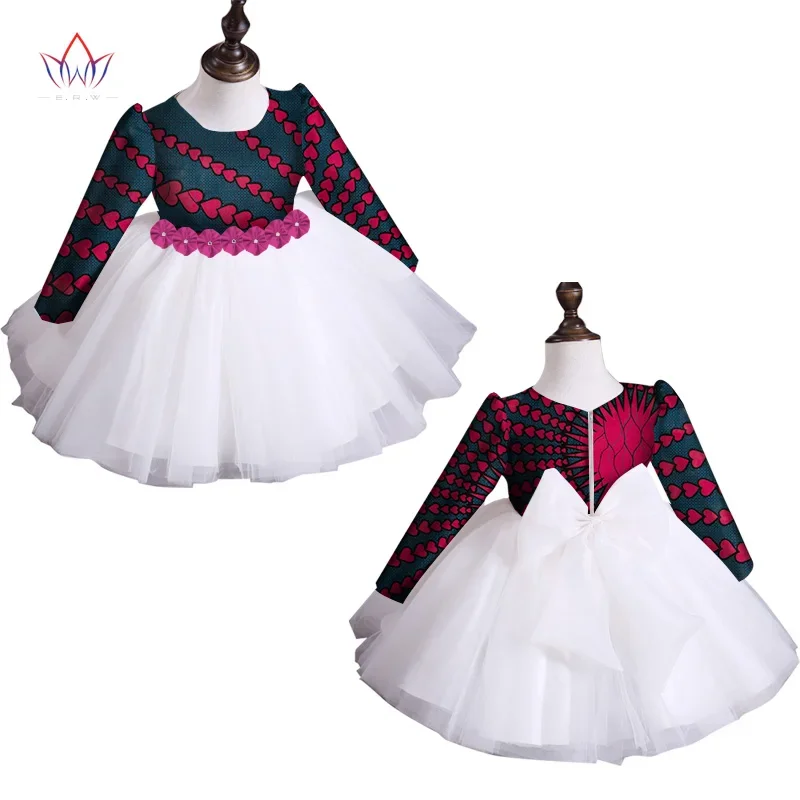 New Summer Africa Children Clothing Dashiki Cute Girls Dresses Bazin Riche Sweet African traditional clothing WYT115