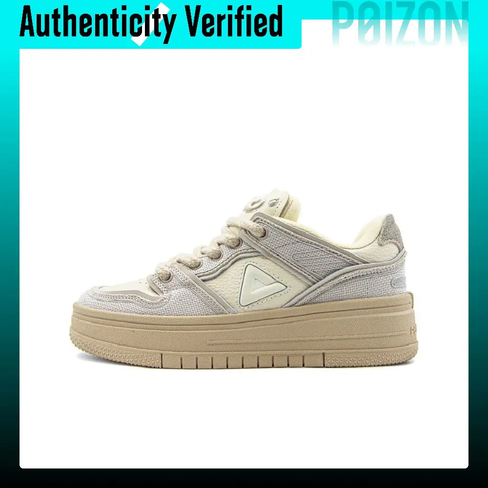 PEAK Taichi 910 Coverage Abrasion Resistant Coverage Abrasion Resistant Low top Skateboard Shoes Women's Beige Gray ET43662B