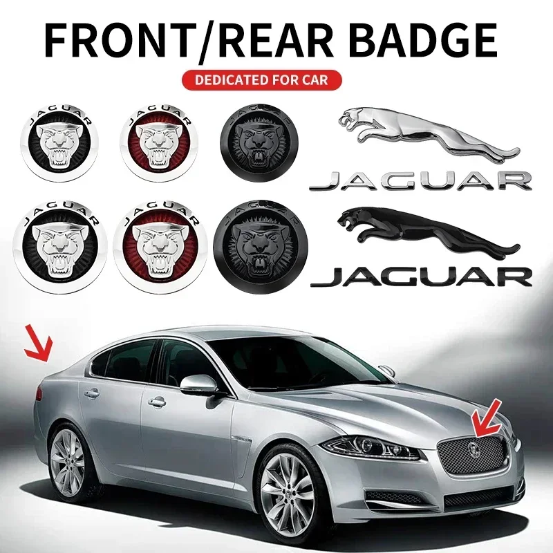 Emblema/Logotipo/Insignia/Calcomanía ABS para Capó Delantero, Parrilla y Maletero Trasero de Coche para Jaguar F-PACE XE XF E-PACE F-TYPE JEA XJ X-TYPE