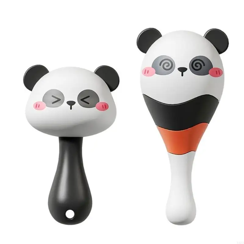 y88d كرتون الباندا شكل حشرجة حشرجة ماراكاس لعبة الرضع الرضيع الحشرات الحواس #5