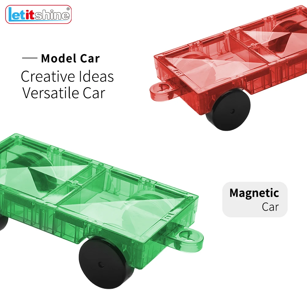 Coches para azulejos magnéticos, juguetes, modelo de vehículo, tren magnético, camión, rueda, bloques de construcción, educación Montessori, niños, niñas