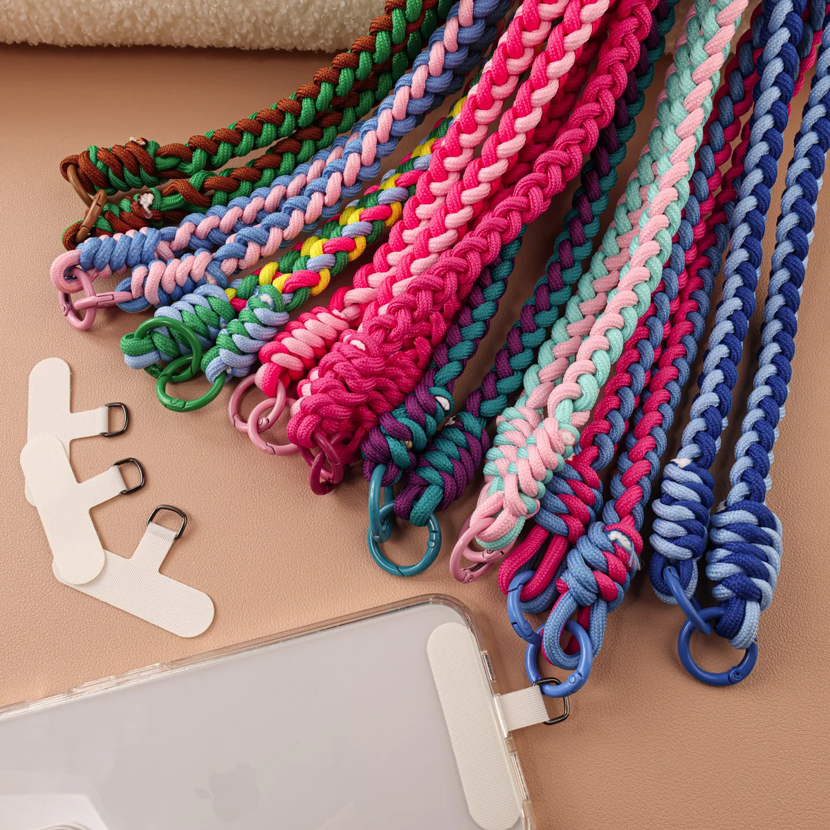 

New Hand-woven Four-strand Mobile Phone Lanyard Wrist Strap Crossbody Strap Shoulder Strap Strap Anti-loss Rope