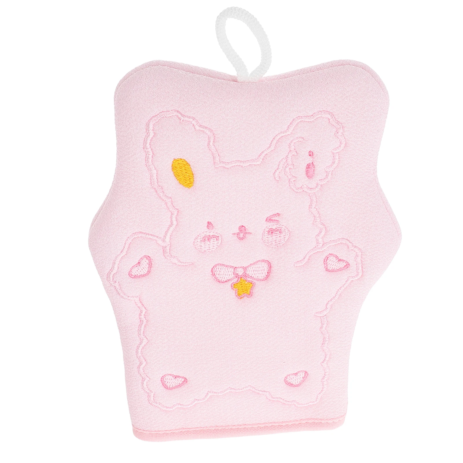 

Cartoon Rabbit Embroidery Body Scrub Gloves Deep Exfoliating Mitts Bath Shower Tools Dual Sided Long Lasting For Legs Chest Arms