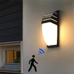 Modern Waterproof Induction Garden Light Aluminum LED Wall Lamp For Garden Terrace Balcony Outdoor Lighting Wall Sconce Lamps