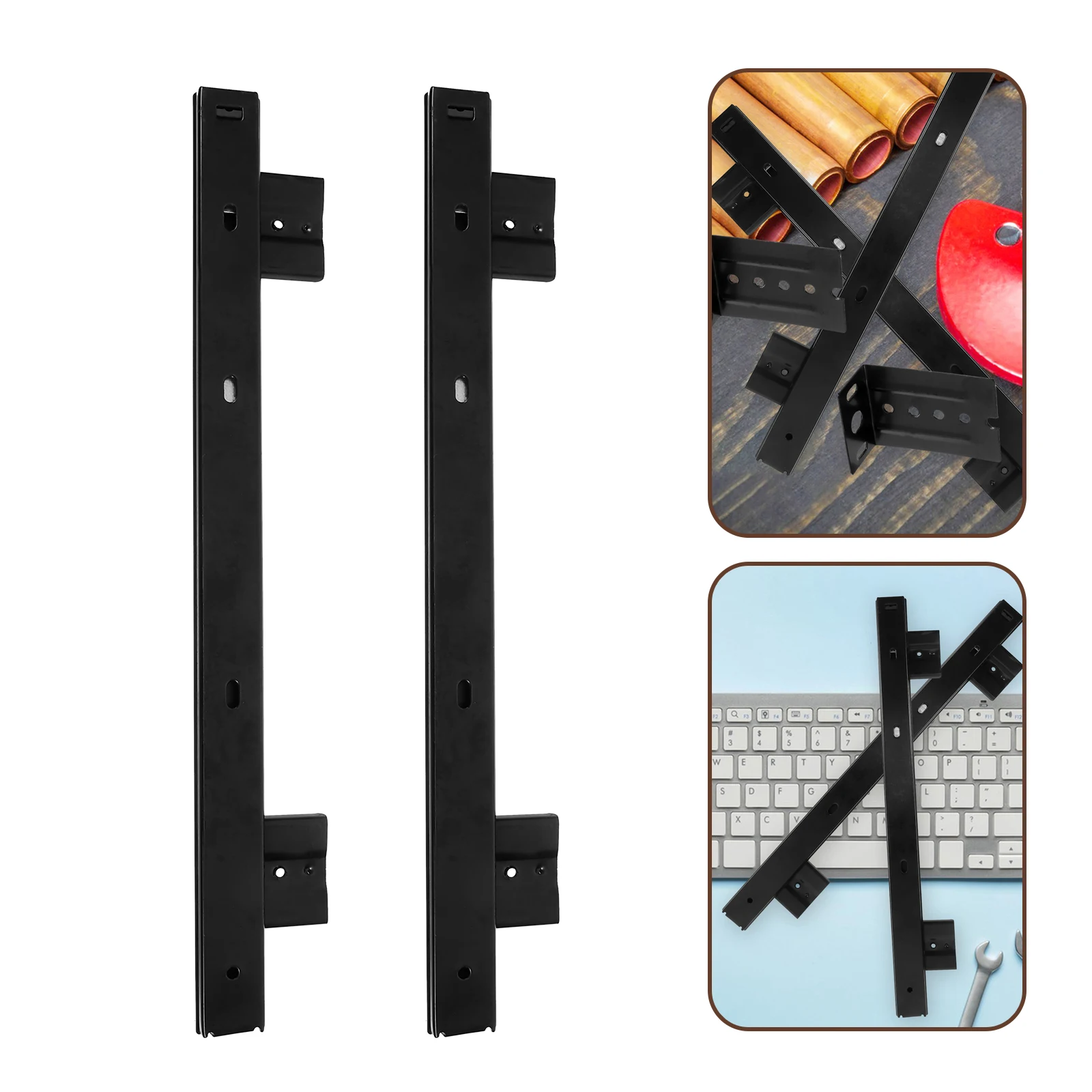 

1 Set Steel Keyboard Slides Side Mount Full Extension Heavy Duty Replacement Guide Rail For Office Home Space Saving Keyboard