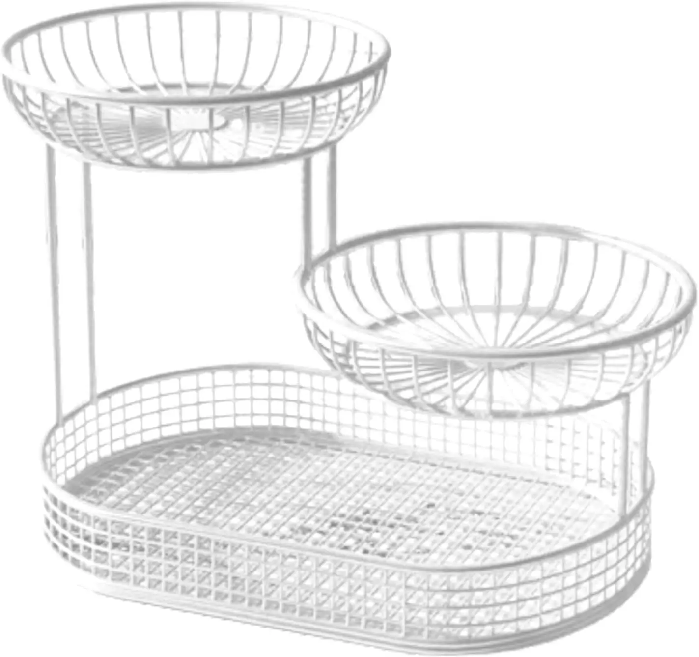 

Подставка для фруктов и овощей, настольная, металлическая, золотисто-белая