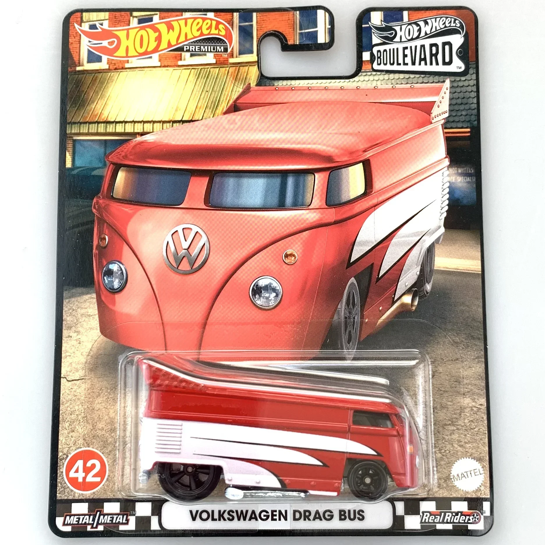 Original Hot Wheels Car Premium Boulevard 1/64 Volkswagen Deluxe Station Wagon Voiture Toys for Boys Collection Birthday Gift