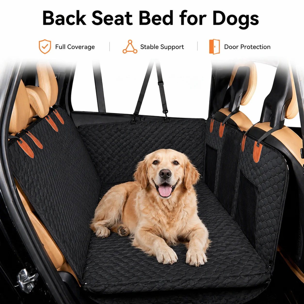 

Waterproof Dog Car Seat Cover Back Seat Extender Hammock with Door Protector Mesh Window for SUV Truck Pet Travel Mat
