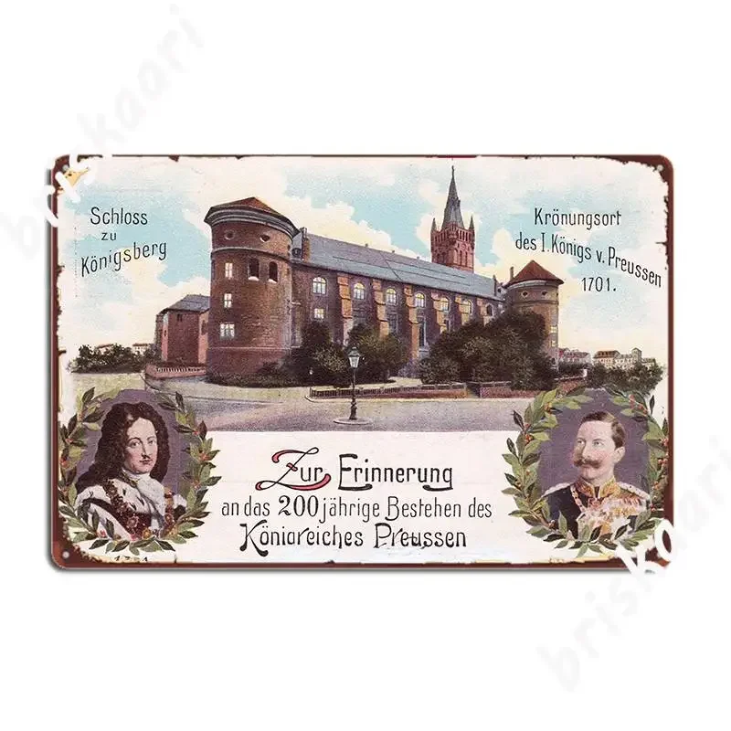 200 عام مملكة بروسيا 1901 لوحة معدنية ملصق اللوحة ديكور حانة المرآب نادي المنزل الطباعة تين تسجيل ملصق