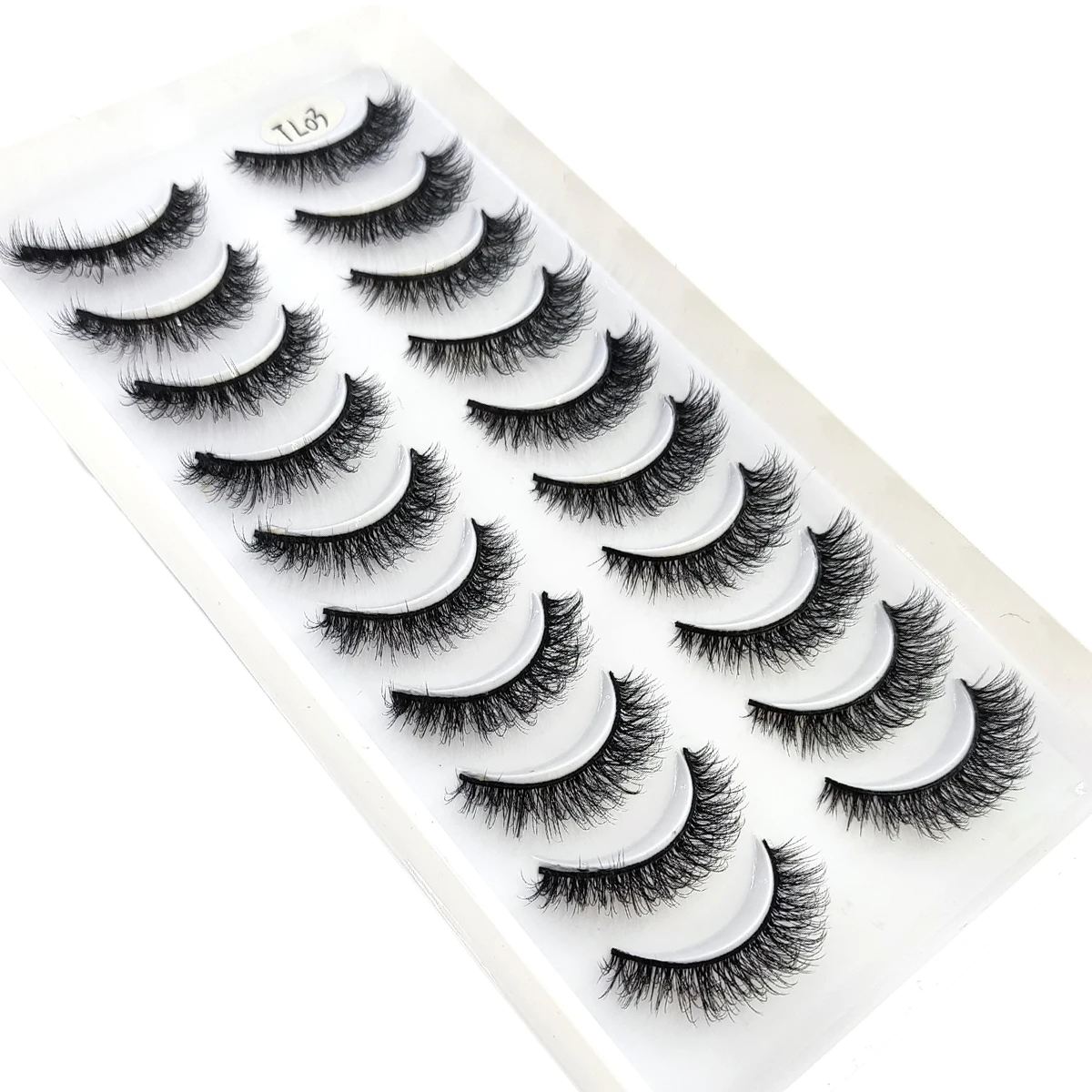 HBZGTLAD 10 ペアのナチュラルフェイクまつげ 3D 人工ミンクまつげソフトまつげエクステンションフェイクまつげロングミンクアイラ