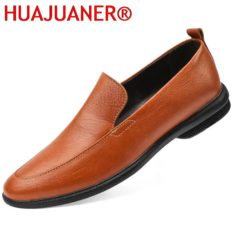 

Men Luxury Dress Shoes Genuine Leather Loafers Mens Shoes Italy Formal Male Flats High Quality Slip on Driving Shoes Moccasins