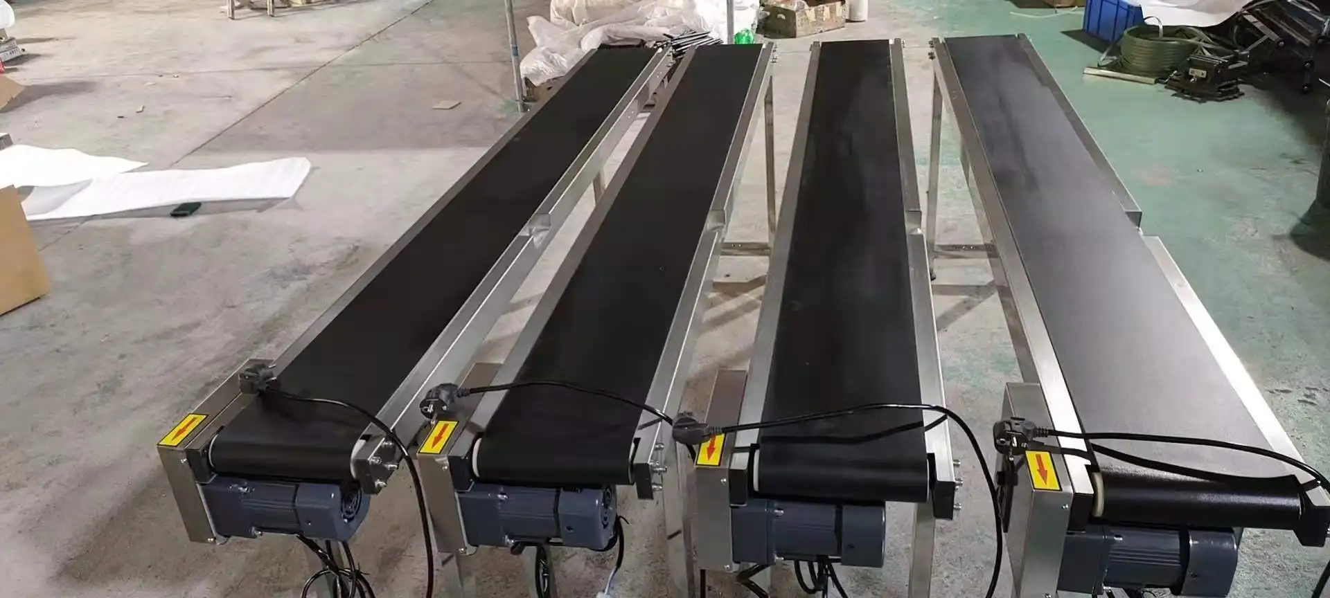 Custom PVC Green Flat Belt Conveyor/Conveyor System for Industrial Assembly Lines