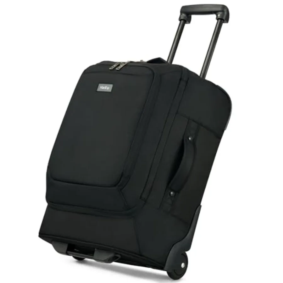 

Small Rolling Carry On Luggage Suitcases Duffle Bag with Wheels and Handle 2 Wheeled Soft Sided Heavy Duty Luggage for Travel C