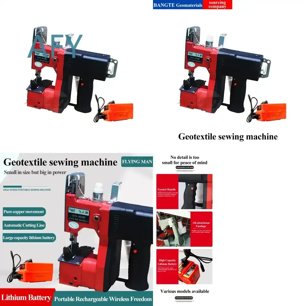 Portable Automatic Overlock Sewing Machine for Woven Sack Rice Bag Closing for Industrial Packaging Sewing Machine Heavy Duty