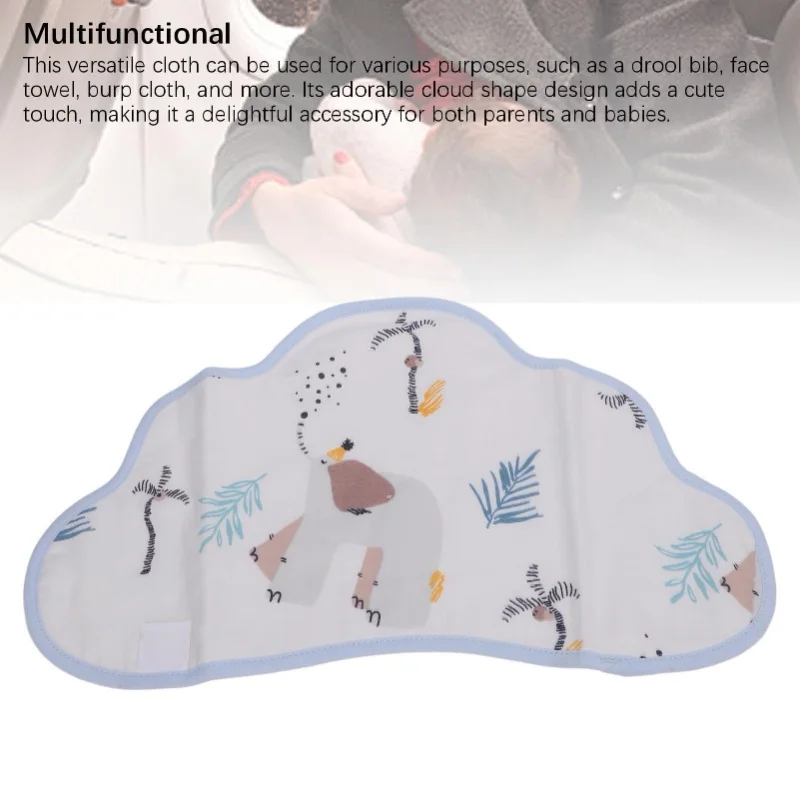 Babero de baba para bebé, babero de algodón suave y transpirable, trapo absorbente para eructar de algodón para bebés tipo 2