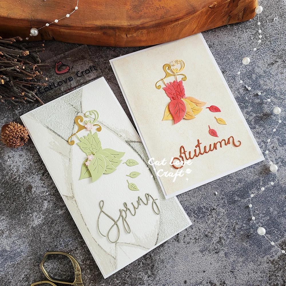 Catlove Autumn Skirt Metal Cutting Dies Scrapbooking Mold Knife Stencil Die Cuts Card Making DIY Craft Embossing New Dies For view 2