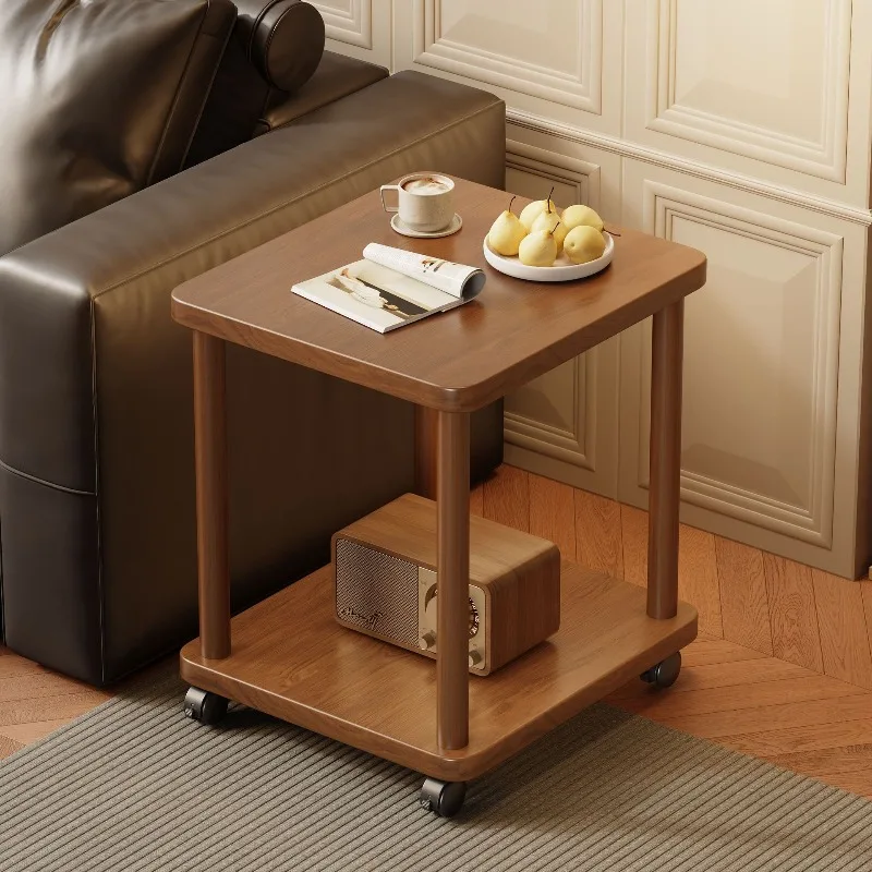 Small Table Household Removable Sofa Side Table Rental House Small Coffee Table Living Room Simple Small Square Table Rack