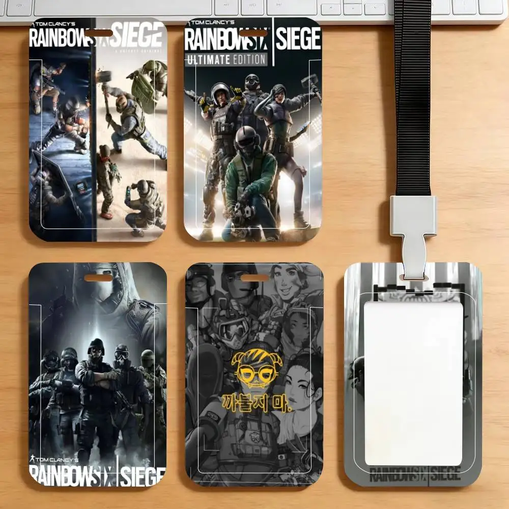

Держатель для ID-карты Tom C-Clancys R-Rainbow Six Siege с ремешком на шею, подвеской, держателем для бейджа, шнурком и брелоком для ключей, для рабочих удостоверений
