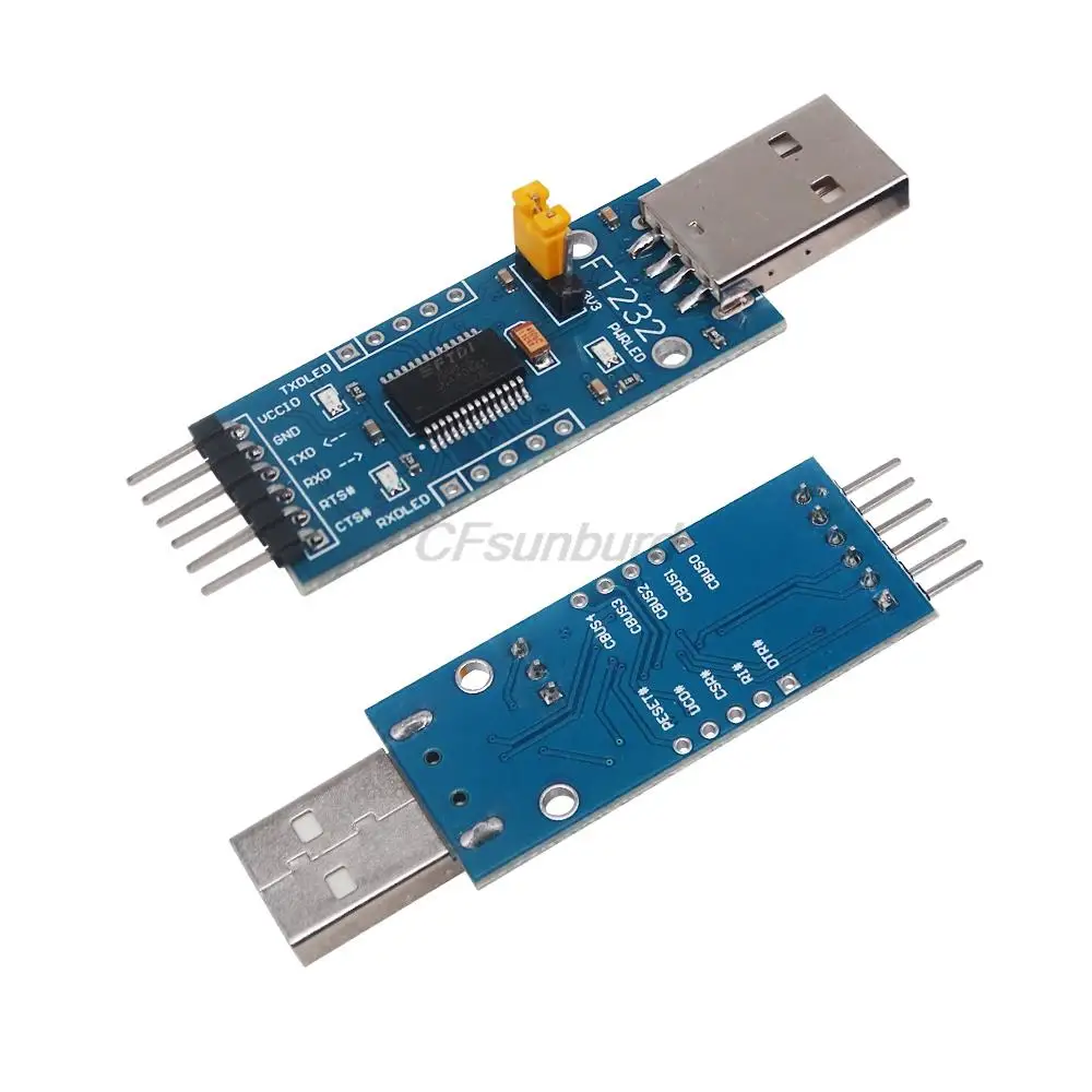 1 قطعة تفاصيل وصول جديدة حول FT232 USB UART مجلس (نوع أ) FT232R FT232RL إلى RS232 TTL وحدة تسلسلية #2
