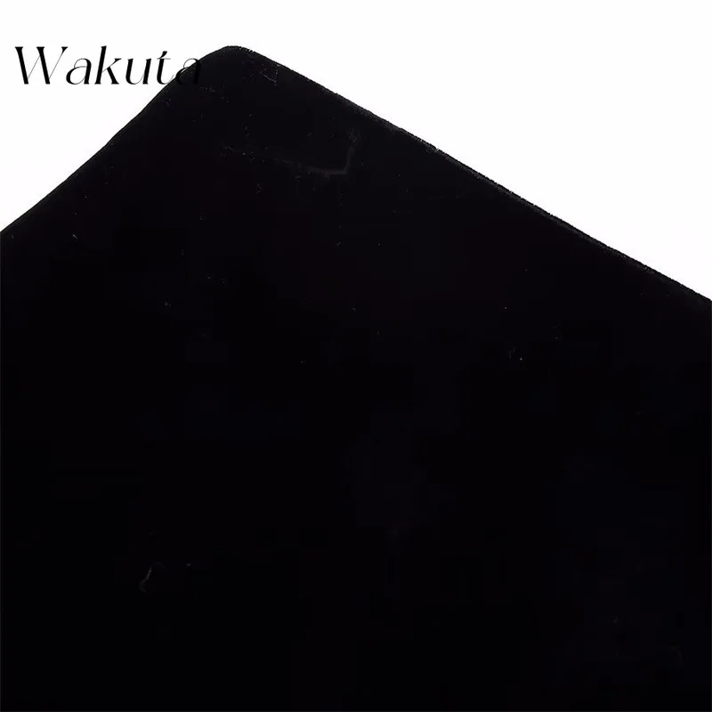 WAKUTA Fashion Sexy Velvet Skirt Casual High-waisted Thin Beads Decorated Versatile Black Skirt Christmas Wear Faldas Ajustadas