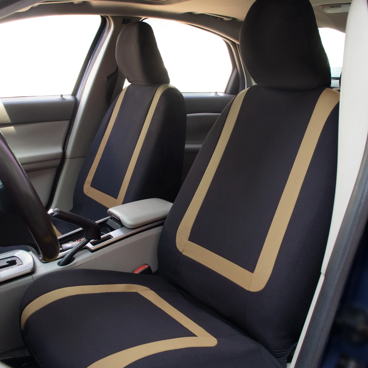 4-teiliger Sport-Autositzbezug-Set: Vordersitzbezug und Vorderer Rückenlehnenbezug – Detail 9