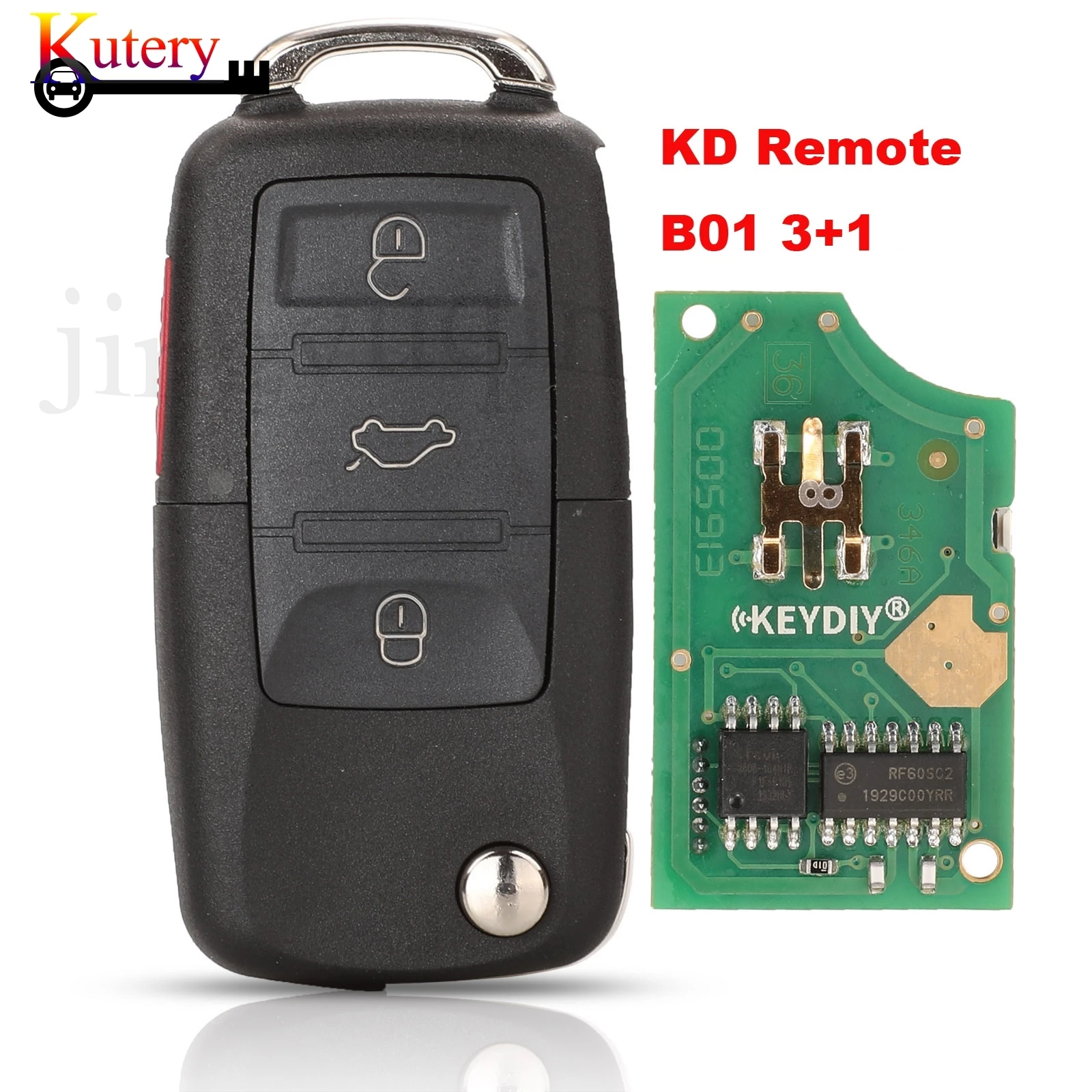 

jingyuqin B01-3+1 Universal B Series Remote Control for KD200/KD300/KD900/URG200/mini KD/KD-X2 Generate New Keys B5 style