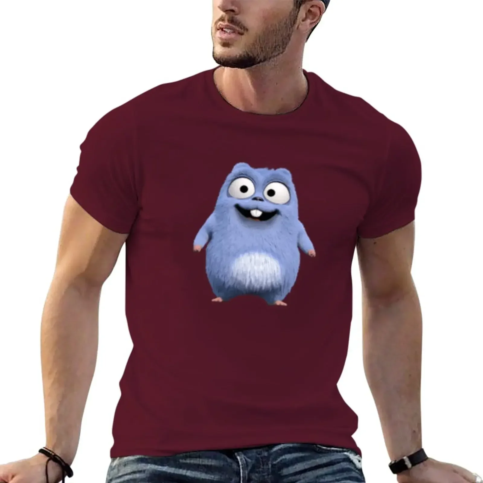 Summer Clothes Mens Big and Tall T Shirts Happy Lemmings Tabodi and Grizzy T-Shirt Summer Tops Plus Size Tops Graphic Oversized