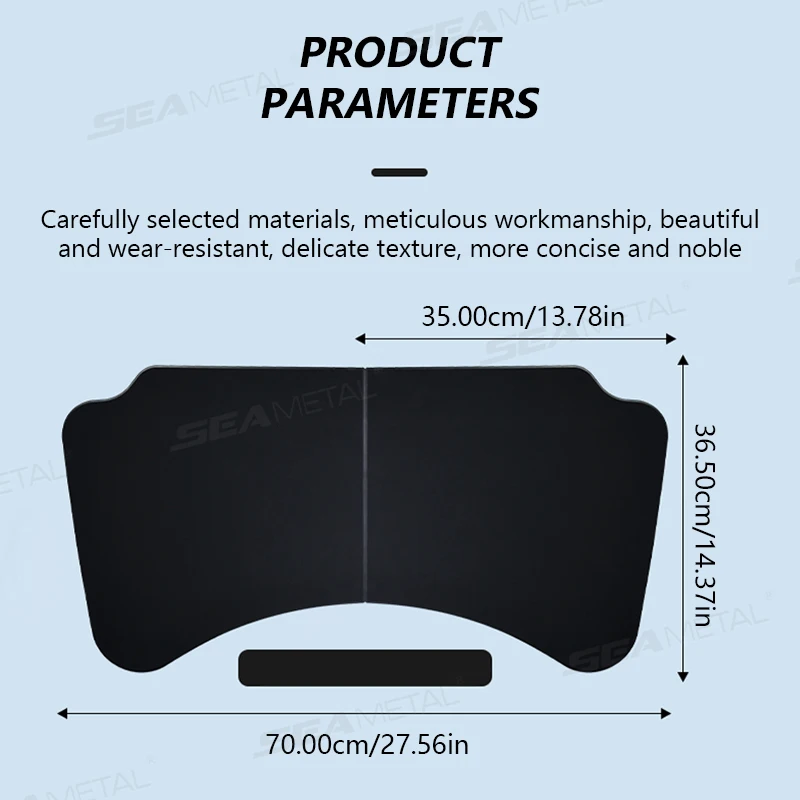 SEAMETAL Car Temporary Tray for Laptop Stable Large Load-Bearing Car Table Board Foldable Large Car Dining Table Drink Holder - view 6