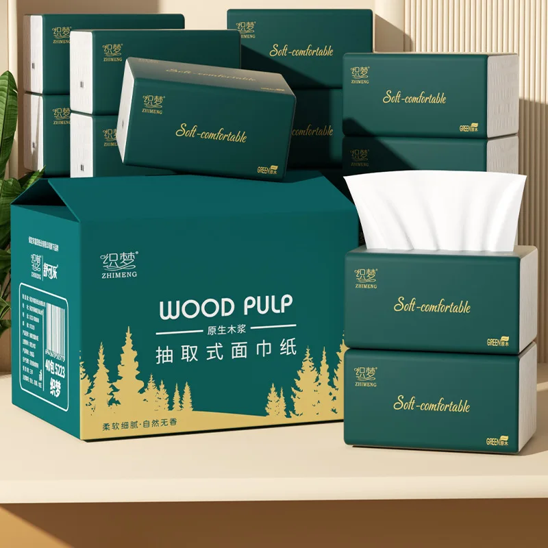 4-24 Packs Of Portable Tissue Paper, 280 Sheets/pack, 5 Layers, 56 Sheets/pack, Native Wood Pulp Napkins, Household Toilet Paper