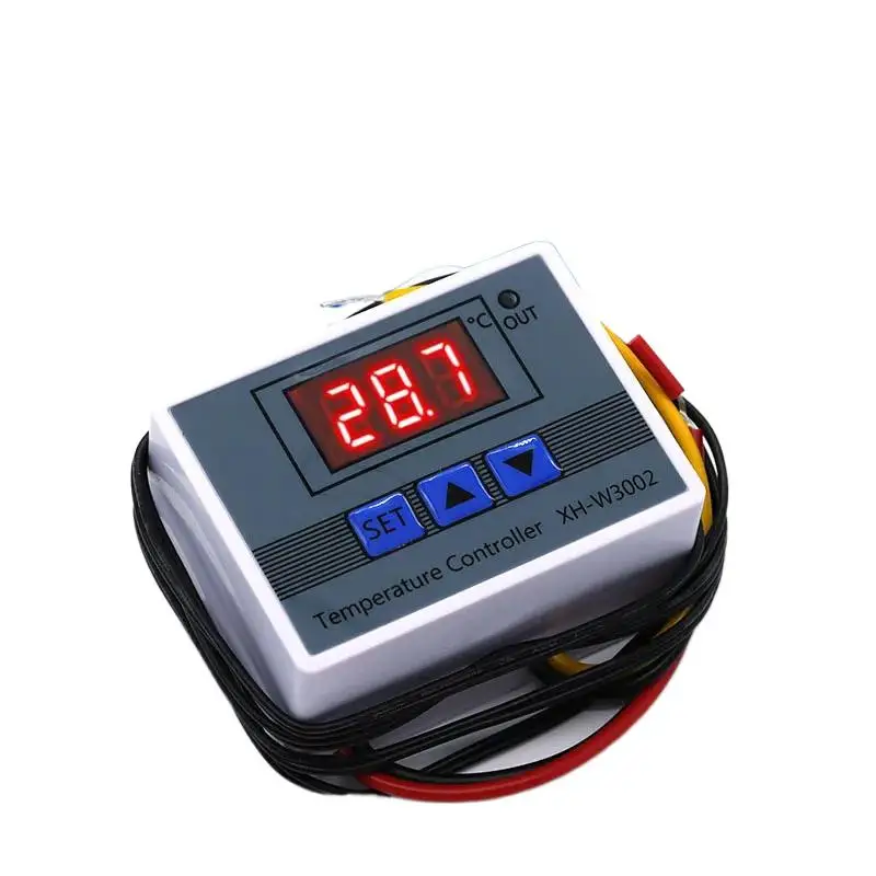 XH-W3002 220V /12V Digital LED Pengendali Suhu 10A Probe Sakelar Kontrol Termostat dengan Sensor Tahan Air W3002