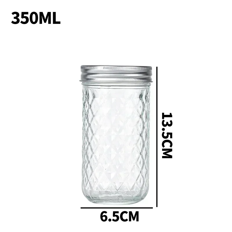 Glass Mason Jars 12/17/22 Oz Cannings Jellys with Food Grade Safe Metal Lids Honey Wedding Favors Shower Diy Spices Jar