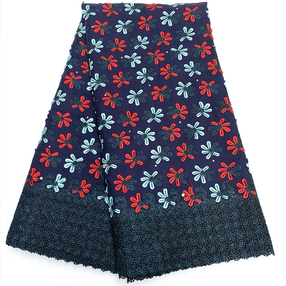 

Big Rich Egyptian Neat 100% Luxury Austria Cotton Gold Material Fabrics With Heavy Stones Swiss Voile Lace In Switzerland CT1591