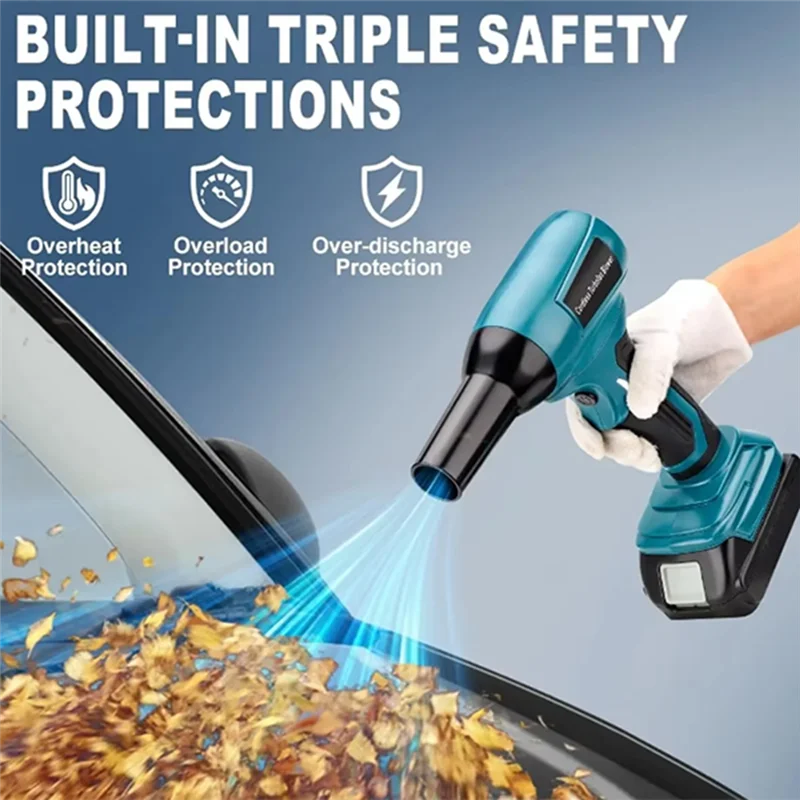 

ABZL Высокоскоростной воздуходувка 130000 об/мин Бесщеточный турбовентилятор Мини-струйный вентилятор для 18 В 20 В литиевой батареи Портативный жестокий