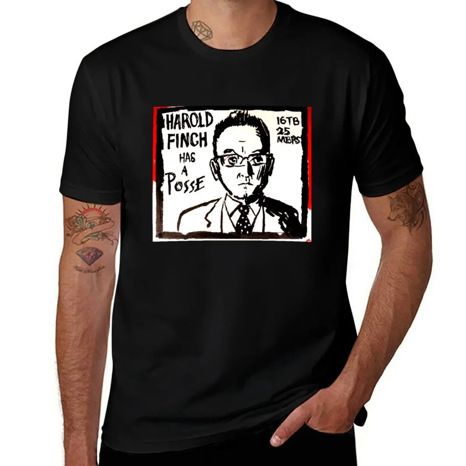 Harold Finch has a Posse T-Shirt anime Blouse funny meme t-shirts shirts graphic tees t shirt for men