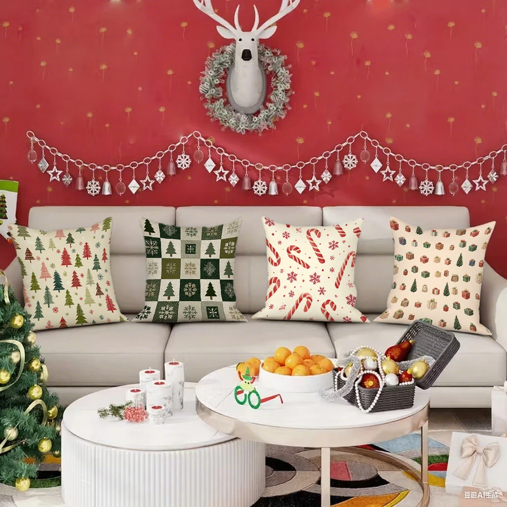 

Christmas-themed Pillowcases for SofaSuitable for sofa car bedroom decorative cushion cover pillow cover