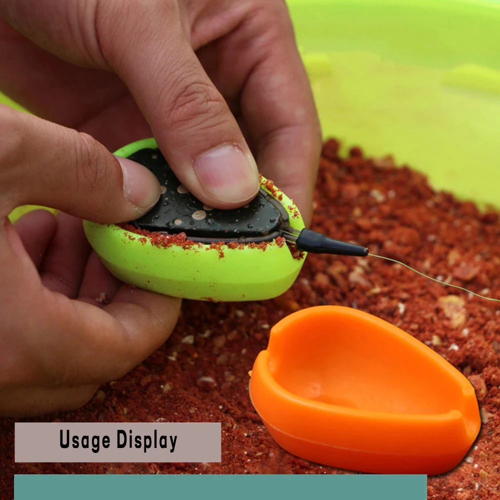 JIGEECARP-야외 잉어 낚시 도구, 인라인 방식 피더 및 몰드 세트, 퀵 릴리스 미끼, 잉어 바벨 거친 미끼 도구, 1 세트