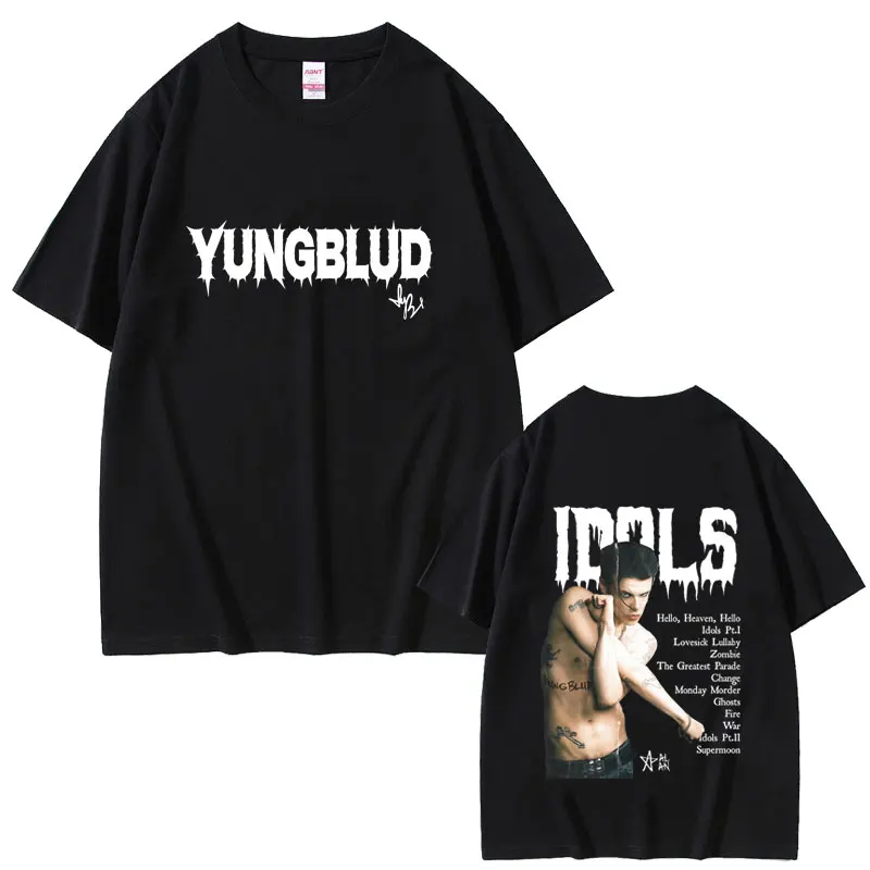 

Rocker Yungblud IDOLS Graphic T-shirt Men Women Fashion Retro Rock T Shirts Unisex Casual Oversized Streetwear Male Vintage Tees
