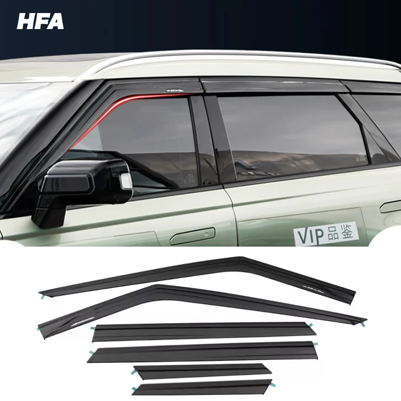 

For Chery Jaecoo 7 J7 2021-2023 Auto Ventshade in-Channel Rain Guards Window Vent Visors Black Jaecoo Accessories