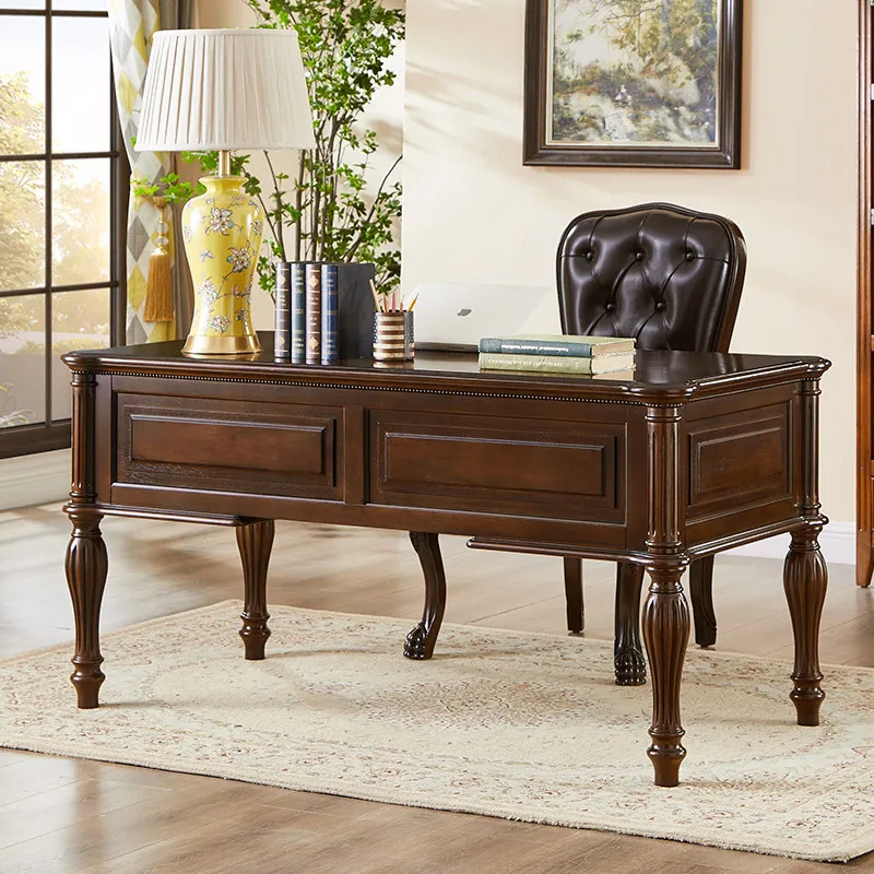 Solid wood desk old study desk boss computer bedroom calligraphy table