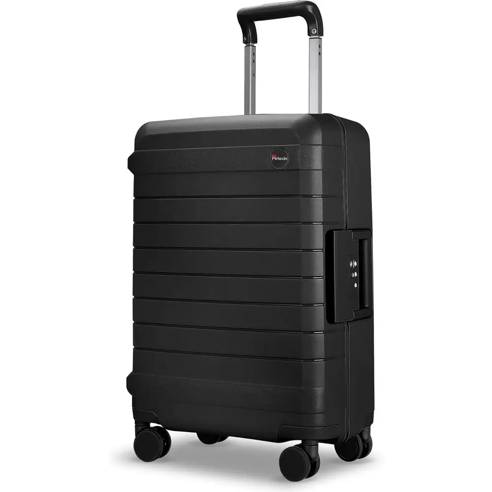 

Black 28 Inch Zipperless Hardside Large Checked Luggage Spinner Wheels TSA Lock Durable Rolling Travel Suitcase