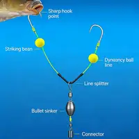 Double Hook Fishing Hair Rigs Hook Anti Bottom Carp Rigs Suspension Equipment Carp Fishing Hook Ready Made Fishing Lure 6
