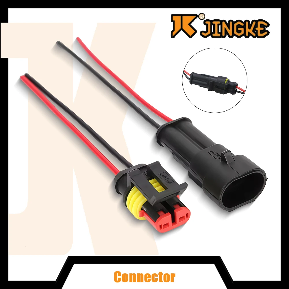 

Waterproof Electrical Connectors Male and Female Automotive Wire Harness Plug Socket Kit for Car Boat Motorcycle Marine