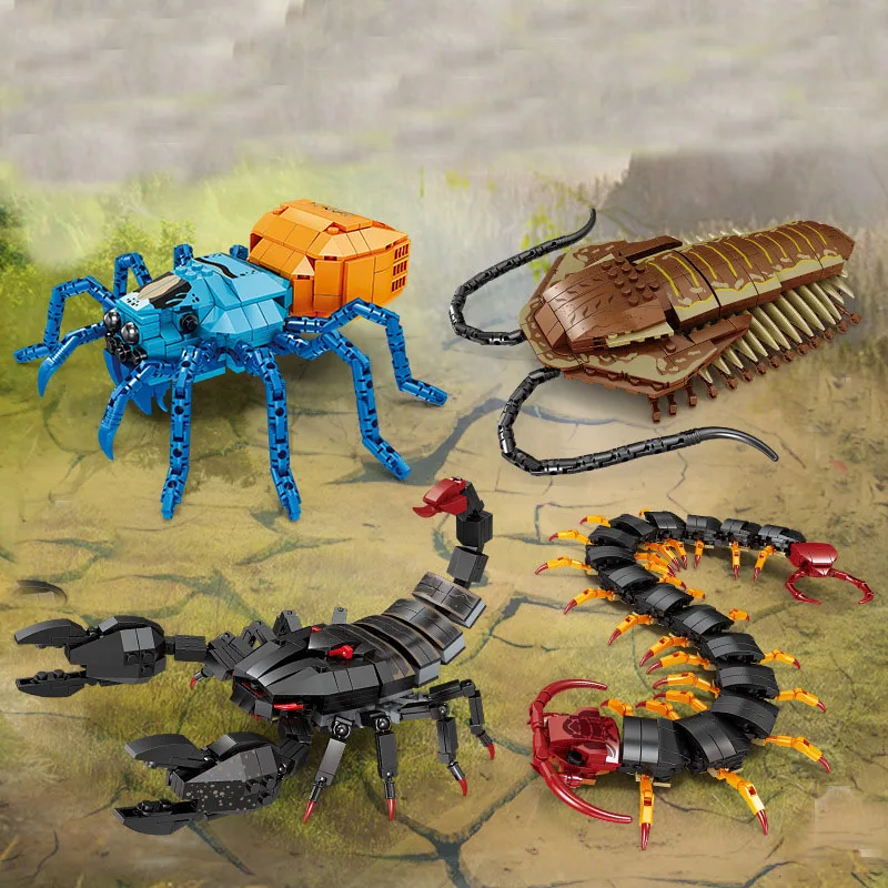 

Insect Centipede Scorpion Spider Arthropoda Trilobite Block DIY Building Bricks Toy For Boys Kids